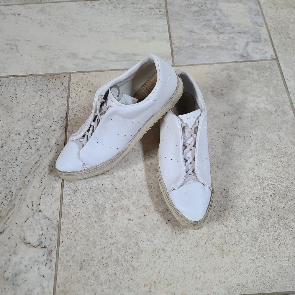 Adidas Point Court White Leather Sneaker Shoes